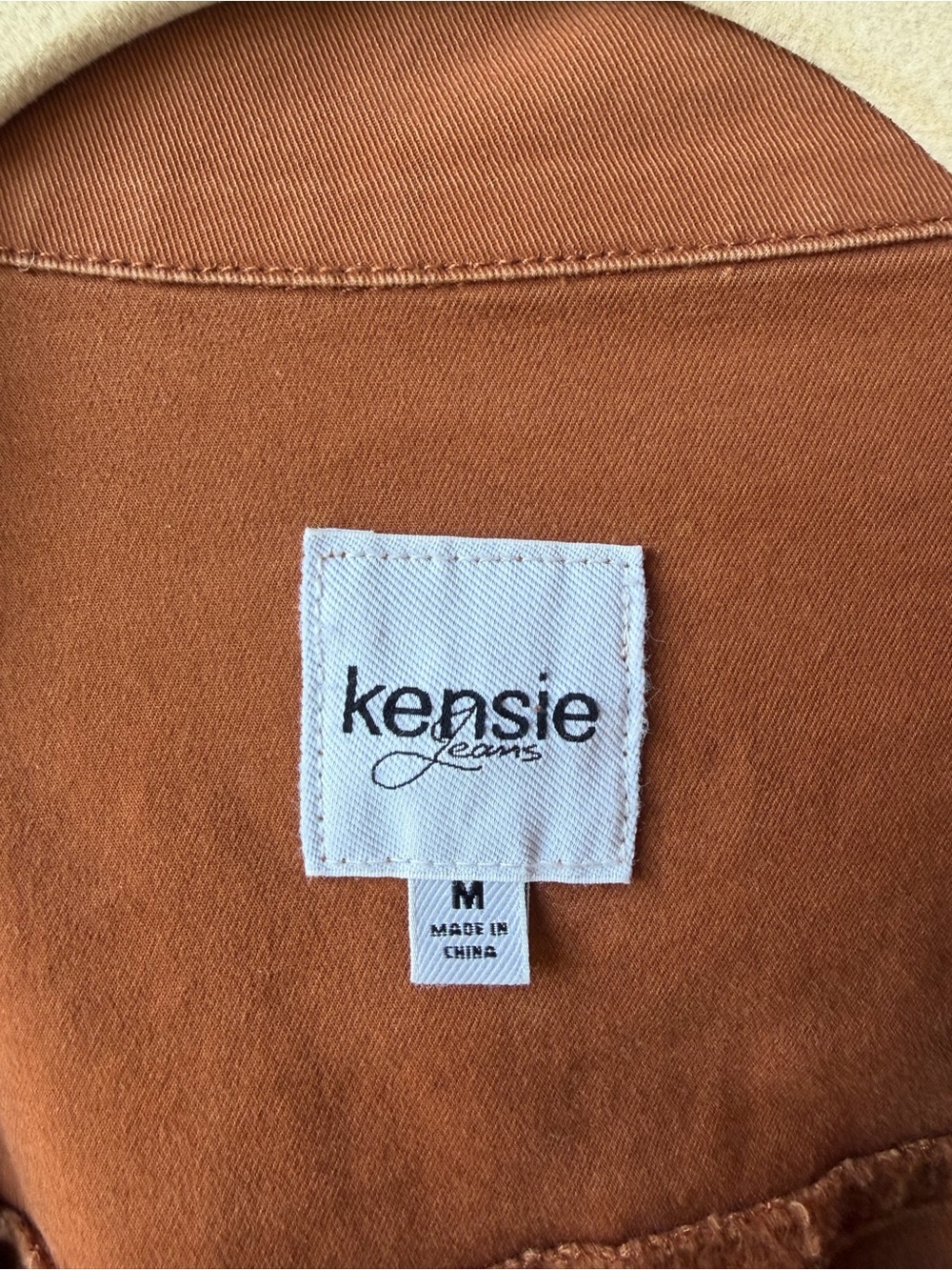 Kensie Rust Orange Utility Jacket - Picture 3 of 6